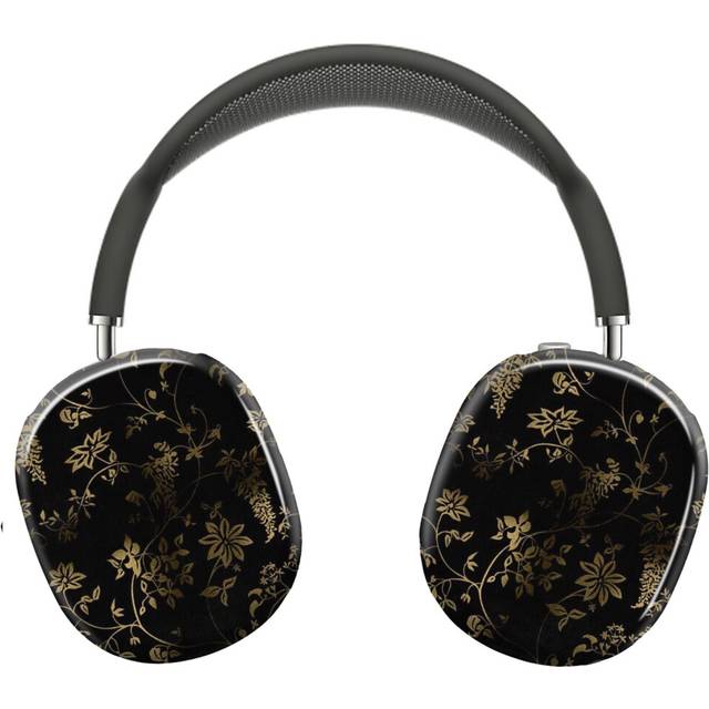 (Black Gold Roses Flowers_7890) Protective Cover for AirPods Max Headphones Aesthetic Print Snap On Cases