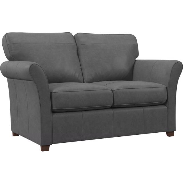 John Lewis Charlotte II Leather Sofa Bed, Dark Leg