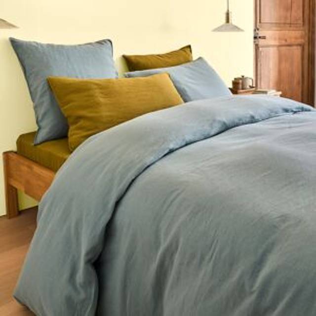 Marnie Duvet Cover in Washed Cotton/Linen - grey blue - KING (240X220cm)