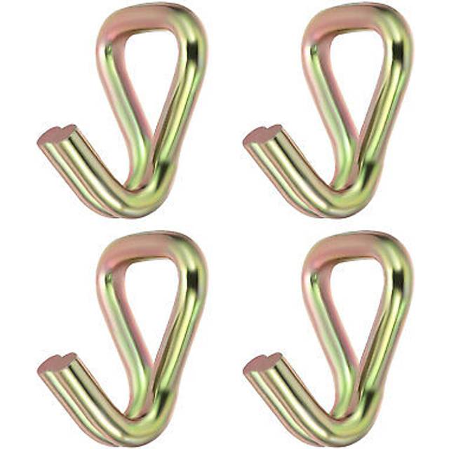 6mm Ratchet Double J Hook Load 5511 Lbs 4 Pack, Gold