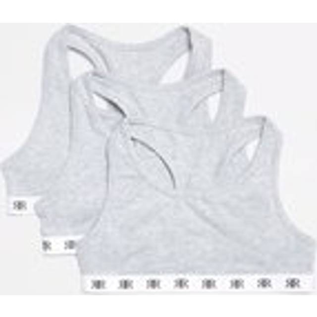 River Island Girls Pack Of 3 Grey Ri Racer Crop Tops - 15-16 Yrs