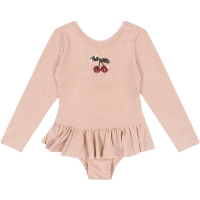 Konges Sløjd Jade Långärmad Baddräkt Evening Sand | Rosa | 5-6 years