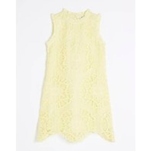 River Island Girls Yellow Lace Shift Dress - 12 Yrs