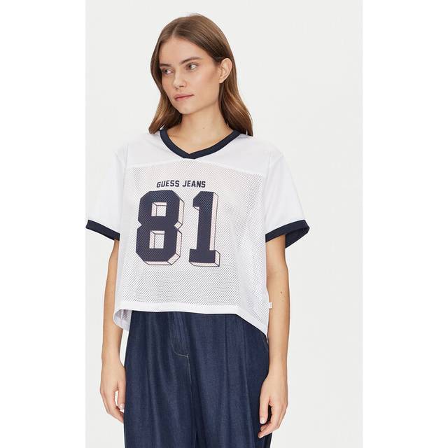 Guess Boxy Mesh T-Shirt - White