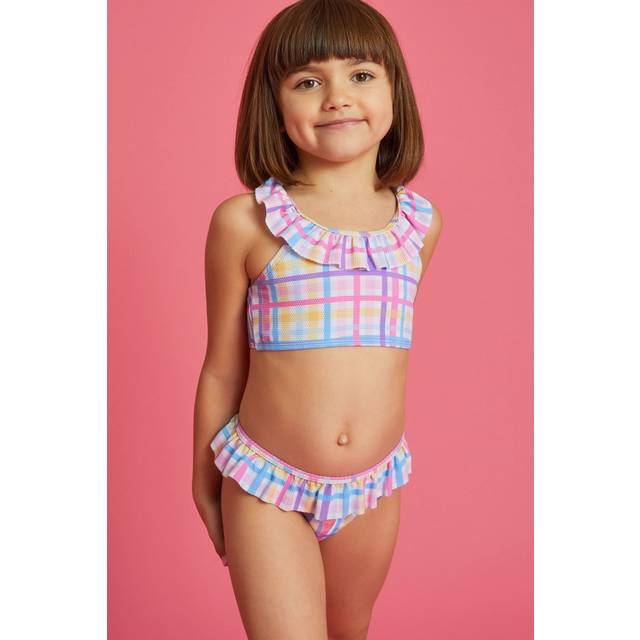 Angels by Accessorize Kids' Ruffle Trim Bikini, Multi
