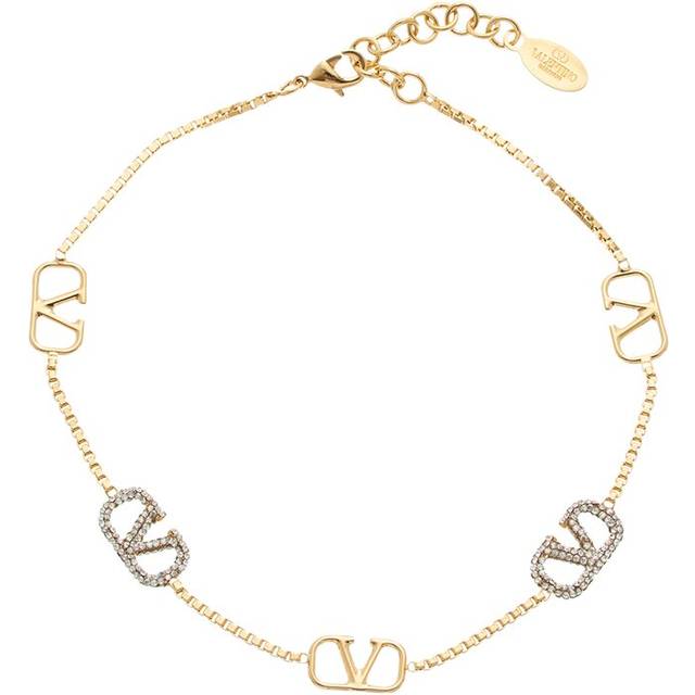 Valentino Vlogo Signature Swarovski Anklet
