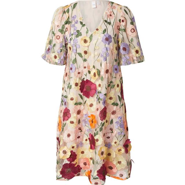 YAS Kjole - Flowering - Whisper White