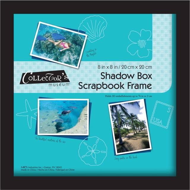 MCS 8x8 Inch Scrapbook Shadowbox Frame  Black (40393)