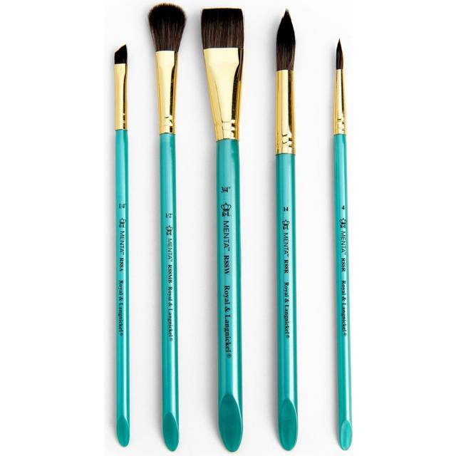 RMEN-SET882 | Menta 5pc Synthetic Squirrel Variety Watercolor Brush Set 882