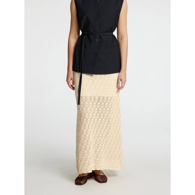 Selected FEMME - Kjol slfNiva HW Knit - Grå