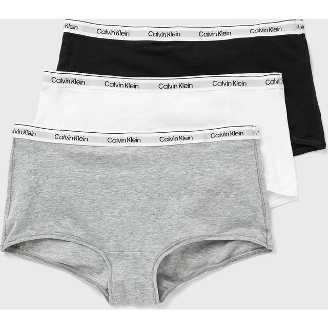 Calvin Klein 3 Pack Modern Logo Shorts - Black, Black, Size S, Women