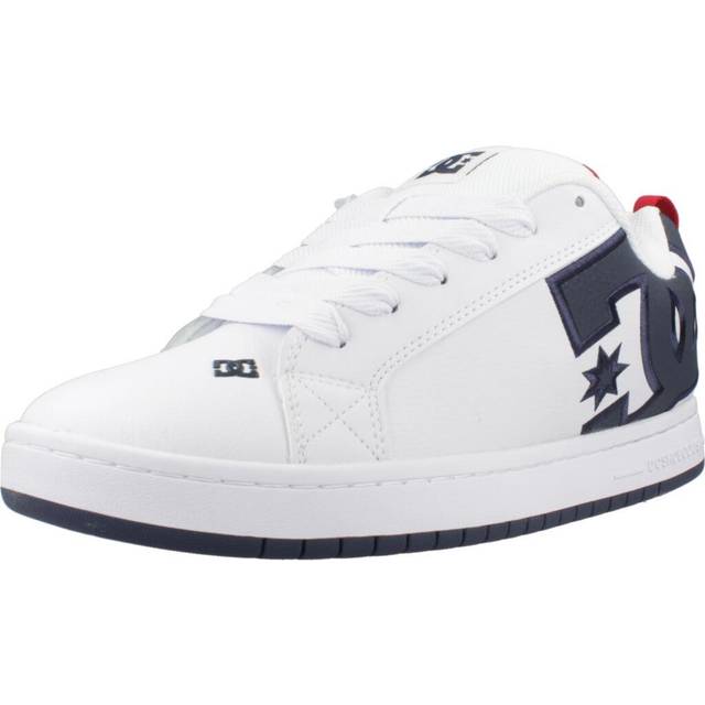 DC Court Graffik Skate Shoes - White/Navy/Red -  7 UK
