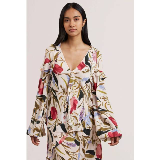 Ted Baker Minasa Floral Frill Detail Top, Multi