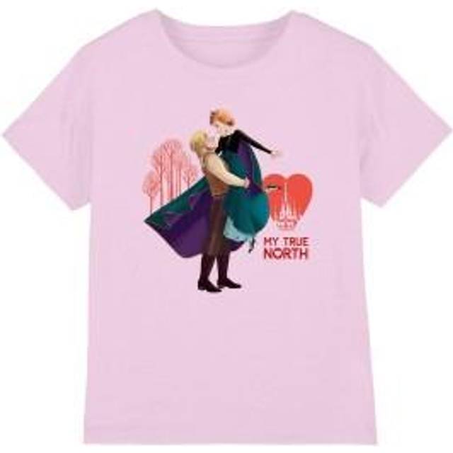 (9-10 Years, Pink) Frozen Childrens/Kids My True North Anna Kristoff Valentine's Day T-Shirt
