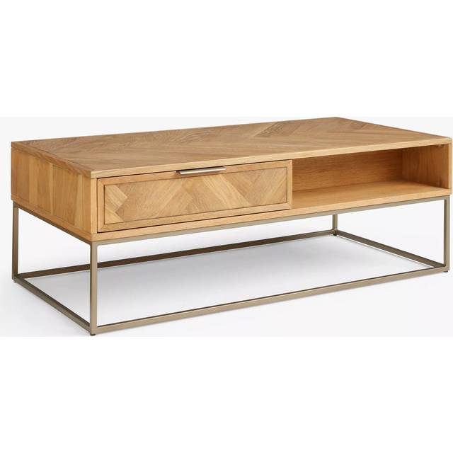John Lewis Estate 2 Drawer Oak Wood Coffee Table, Natural