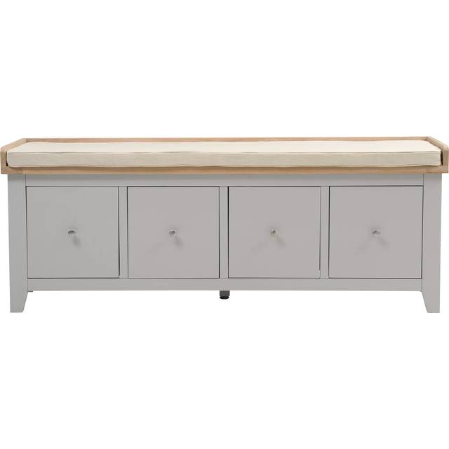 Cotswold Company Chester 4 Drawer Shoe Bench, Dove Grey