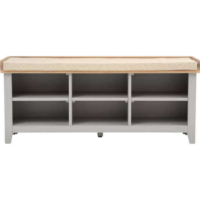 Cotswold Company Chester Large Open Shoe Bench, Dove Grey