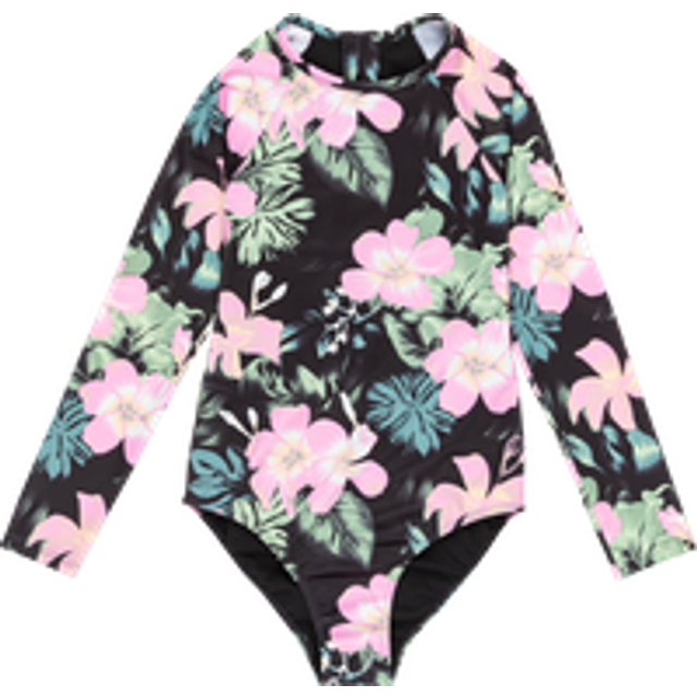 Roxy Shadow Floral - Long Sleeves Swimsuit For Girls 6 - 16