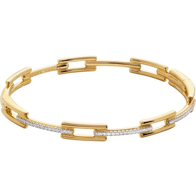 Monica Vinader Lab Grown Diamond Signature Link Bangle, Gold