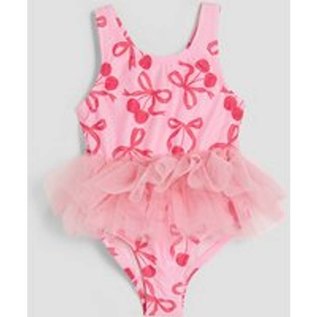 River Island Mini Girls Pink Cherry Tutu Swimsuit - 18-24 Mths
