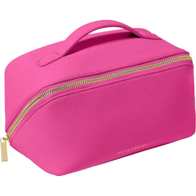 Katie Loxton Zip Around Lay Flat Make Up Bag, Magenta