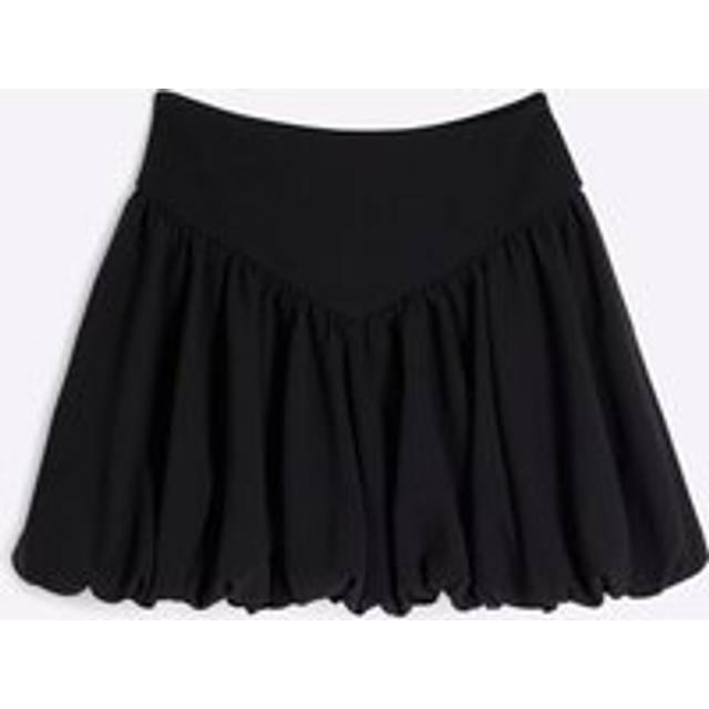 River Island Girls Black Scuba Bubble Hem Skirt - 5-6 Yrs