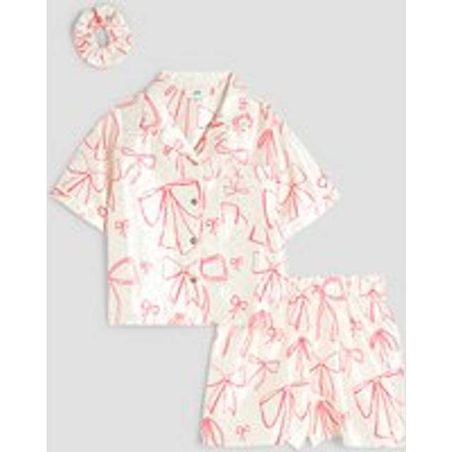 River Island Girls Cream Satin Bow Pyjamas Set - 13-14 Yrs