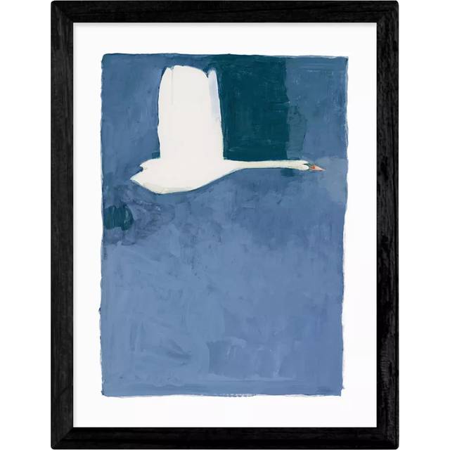 EAST END PRINTS Jörgen Hansson 'Swan II' Framed Print