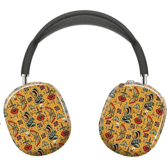 (Yellow Splash Tattoo Pattern_3630) Protective Cover for AirPods Max Headphones Aesthetic Print Snap On Cases