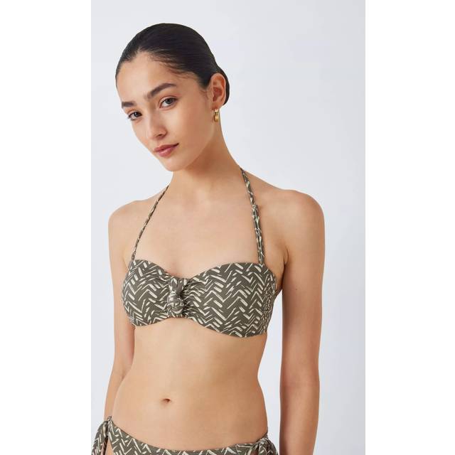 John Lewis Cos Knot Bandeau Bikini Top, Khaki