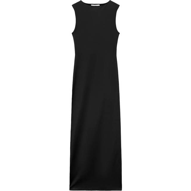 Mango Luisa Fitted Sleeveless Slit Back Maxi Dress