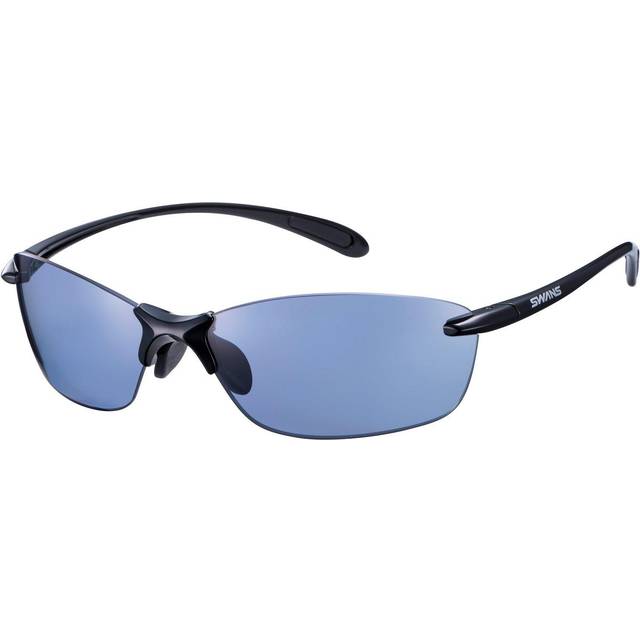 SWANS Sports Polarized Sunglasses Airless Leaf Fit Ice Blue Color BK Black x Black Golf Fishing Running Climbing SALF-0067