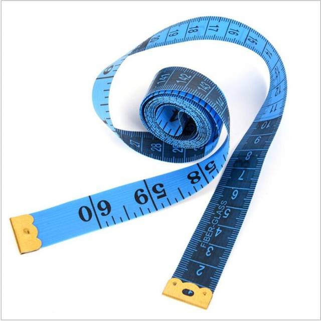 "1pc Flat 150cm/60"" Body Measuring Ruler Sewing Tailor Tape Measure Soft Flat Sewing Ruler Meter Sewing Measuring Tape Random Color"