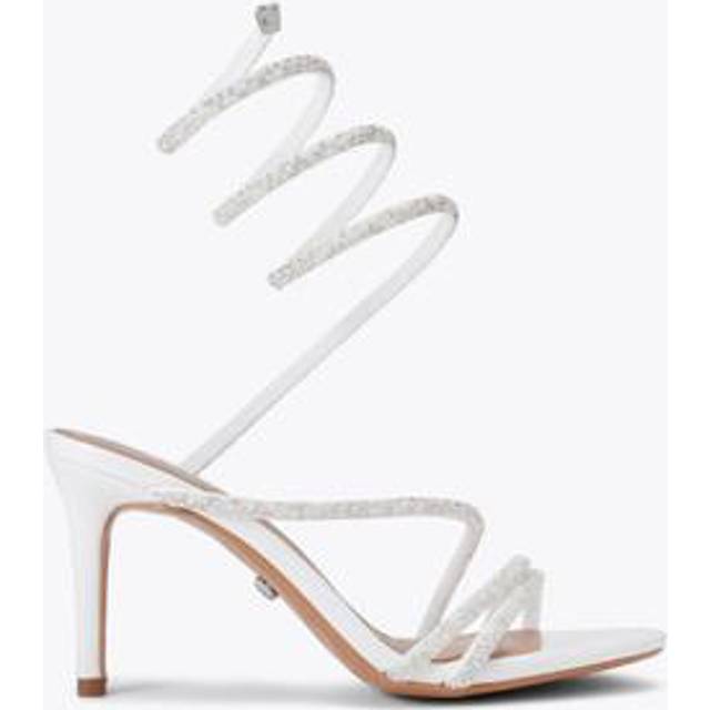 Carvela Spiral Embellished Heeled Sandals, White