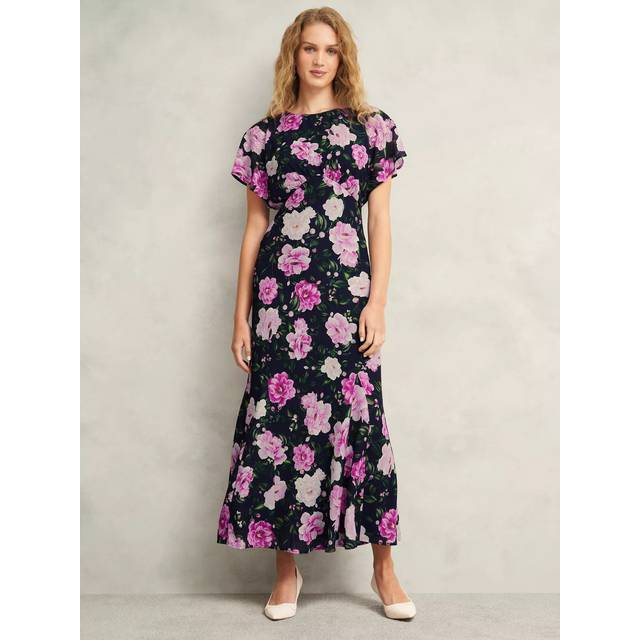 Hobbs Lalena Floral A-Line Maxi Dress, Midnight Multi