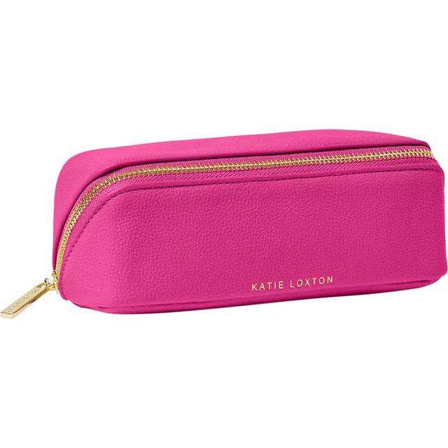 Katie Loxton Small Zip Around Lay Flat Make Up Bag, Magenta