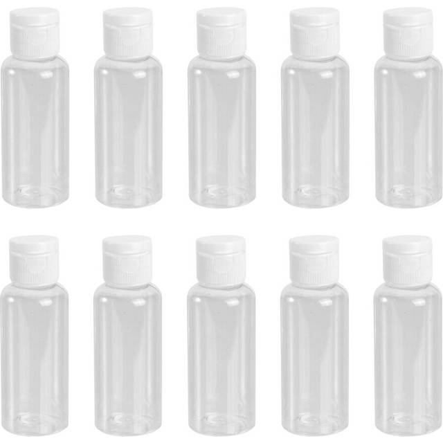 10Pcs Clear Container Cosmetic Shampoo Bottles Travel Spray Squeeze Transparent