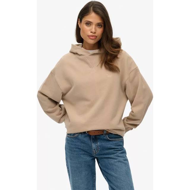 Superdry Studios Hoodie - Taupe, Beige, Size 16, Women