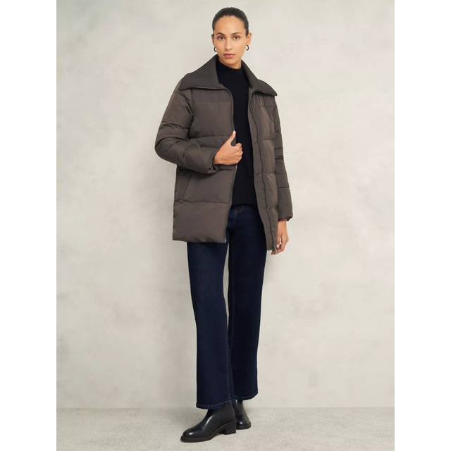 Hobbs Flora Puffer Coat, Mocha