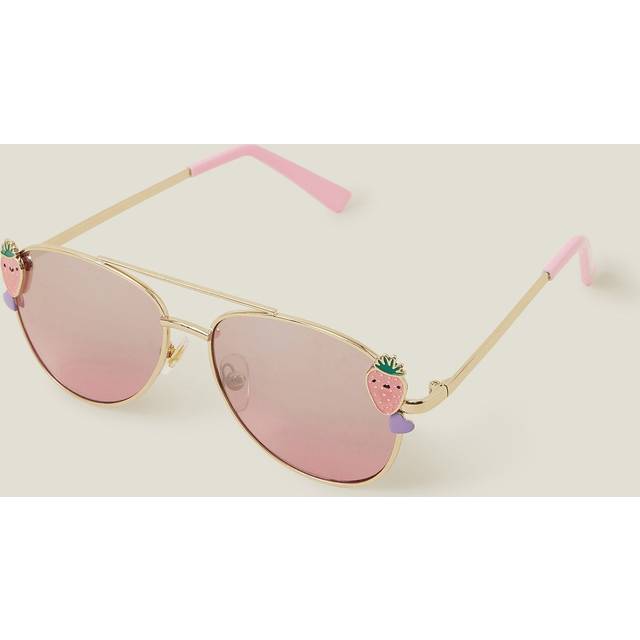Pink Girls Strawberry Aviator Sunglasses, Kids - Accessorize - One Size