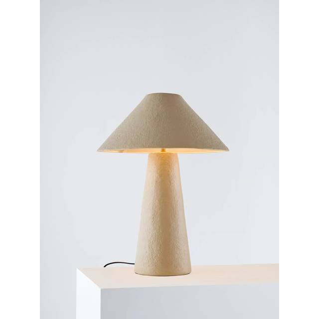 John Lewis Sculptural Textured XL Table Lamp, Taupe