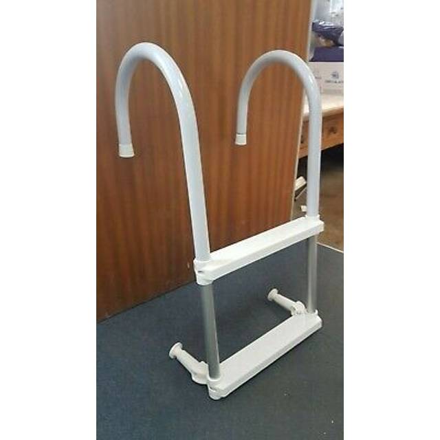 Boat Ladder Aluminium Hook Over 2 Steps Alloy Boarding Swimming Dive Removable