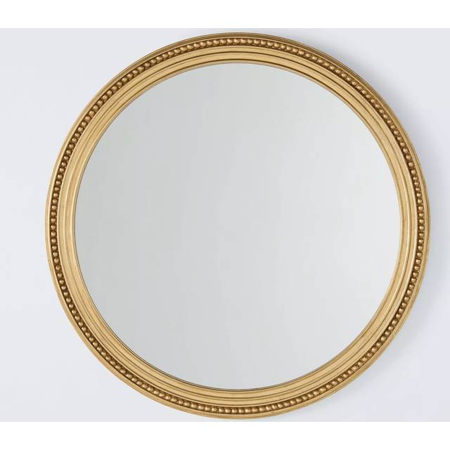 John Lewis Vintage French Round Wall Mirror, 68cm, Antique Gold