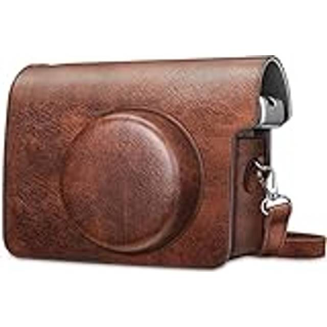 FINTIE Protective Case for Fujifilm Instax Wide 300 Instant Film Camera - Premium PU Leather Protective Bag Cover w/Removable Strap, Vintage Brown