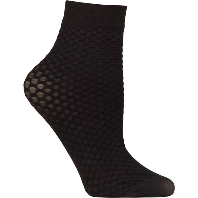 Charnos Honeycomb Anklet Socks, Black