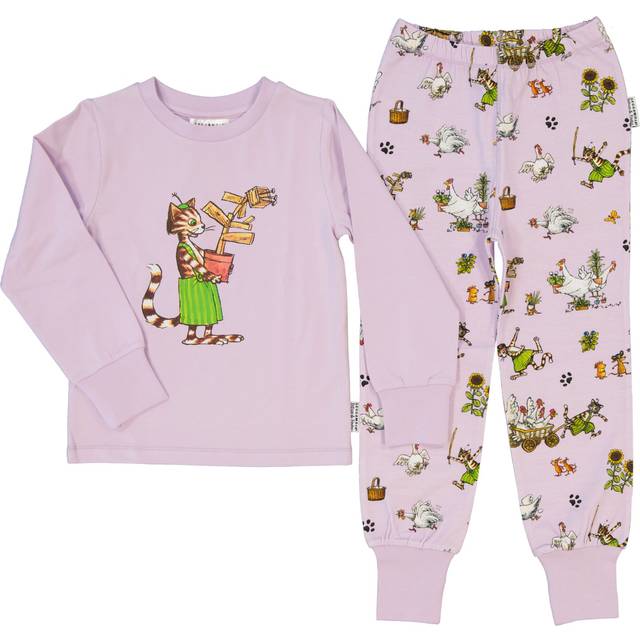 Tvådelad pyjamas Pettson och Findus Lila 74/80