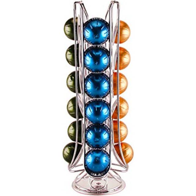 Coffee Capsule Holder, Compatible with Vertuo Pods (24pcs) - Rotating Pod Tower Rack (Vertuo Pods Not included)