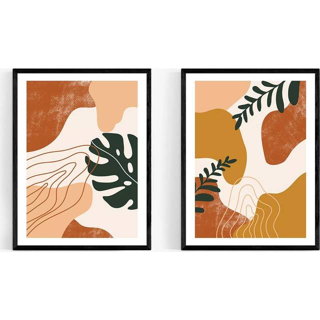 EAST END PRINTS Sundry Society 'Plants' Framed Print, Set of 2