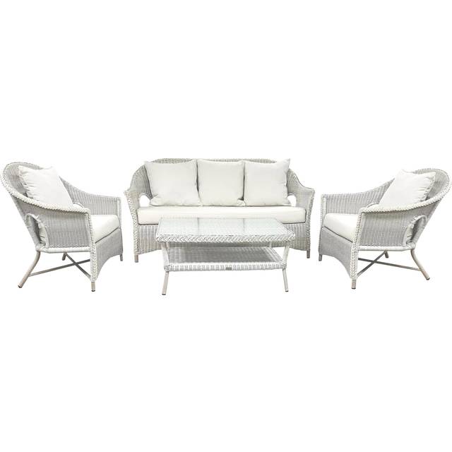 Daro Cebu 5-Seater Garden Lounge Set, Antique White Wash