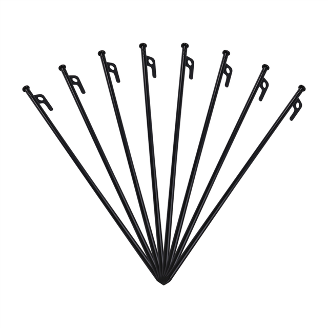 8 Pack Tent Stakes Heavy Duty Metal Pegs for Camping Steel Unbreakable and Inflexible,40cm